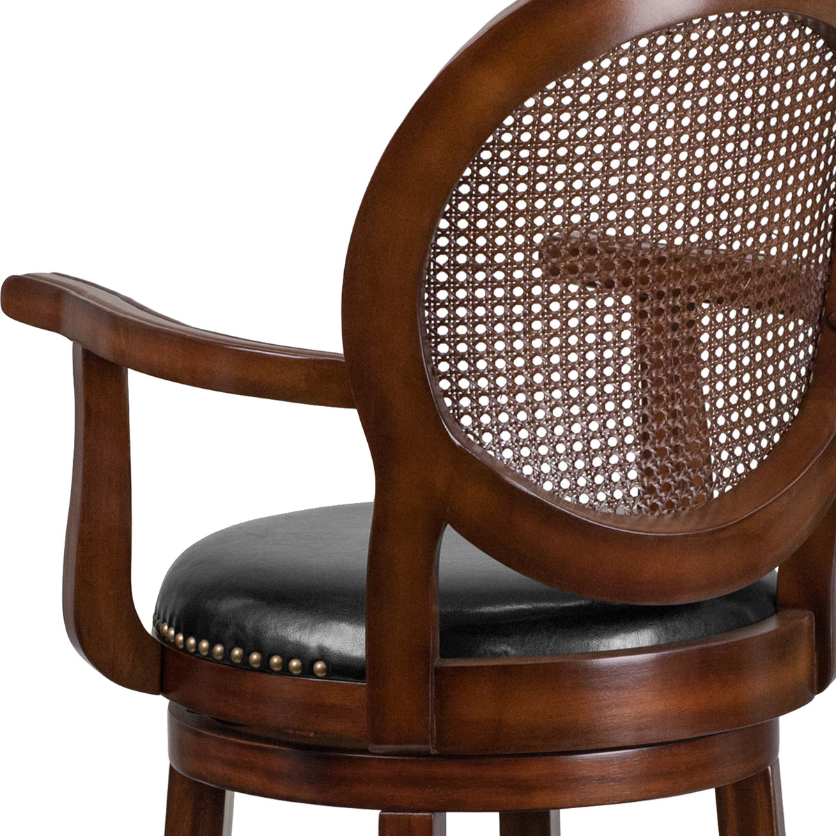 Expresso Wood Barstool with Arms Y747