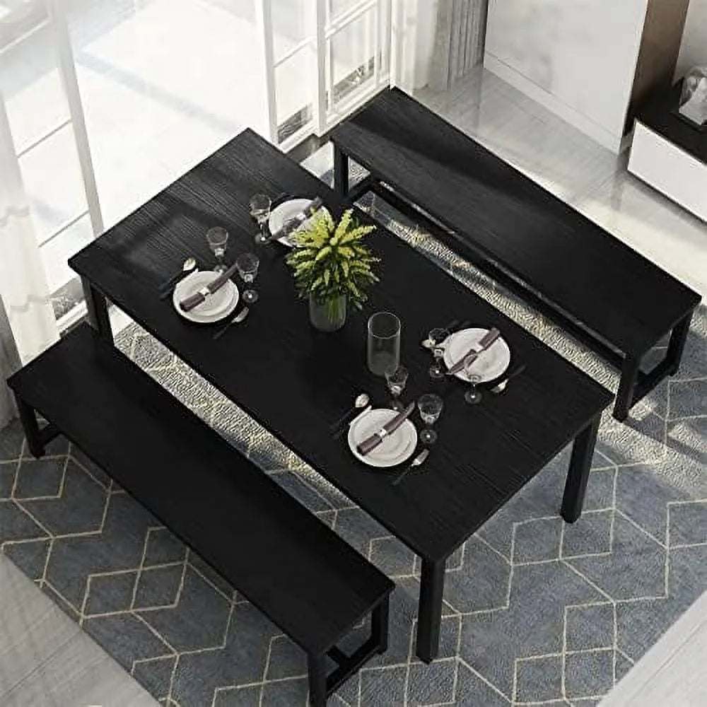 47" Dining Table Set with 2 Benches J904