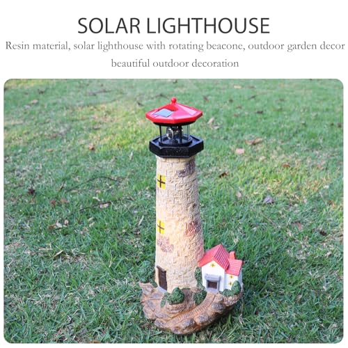 17.1" Solar Lighthouse with Rotating Beacon T493