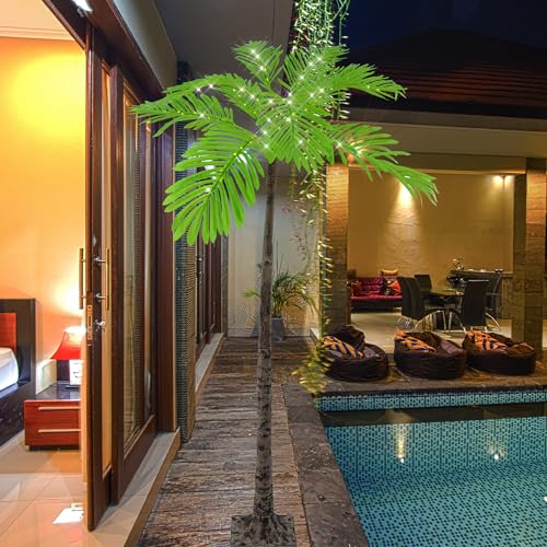 6FT Artificial Palm Tree with 120 LED Lights P593