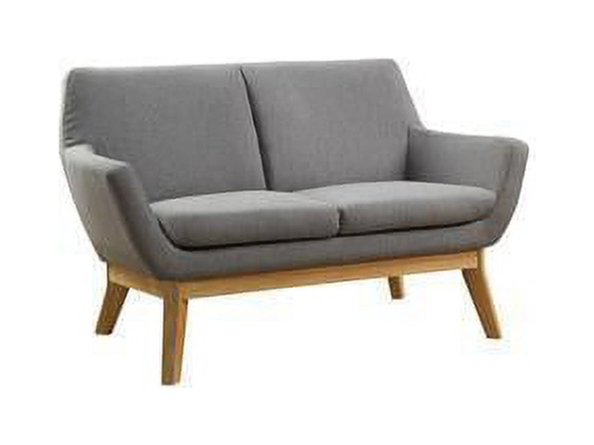 Upholstered Loveseat with Wood Leg, Gray S722863