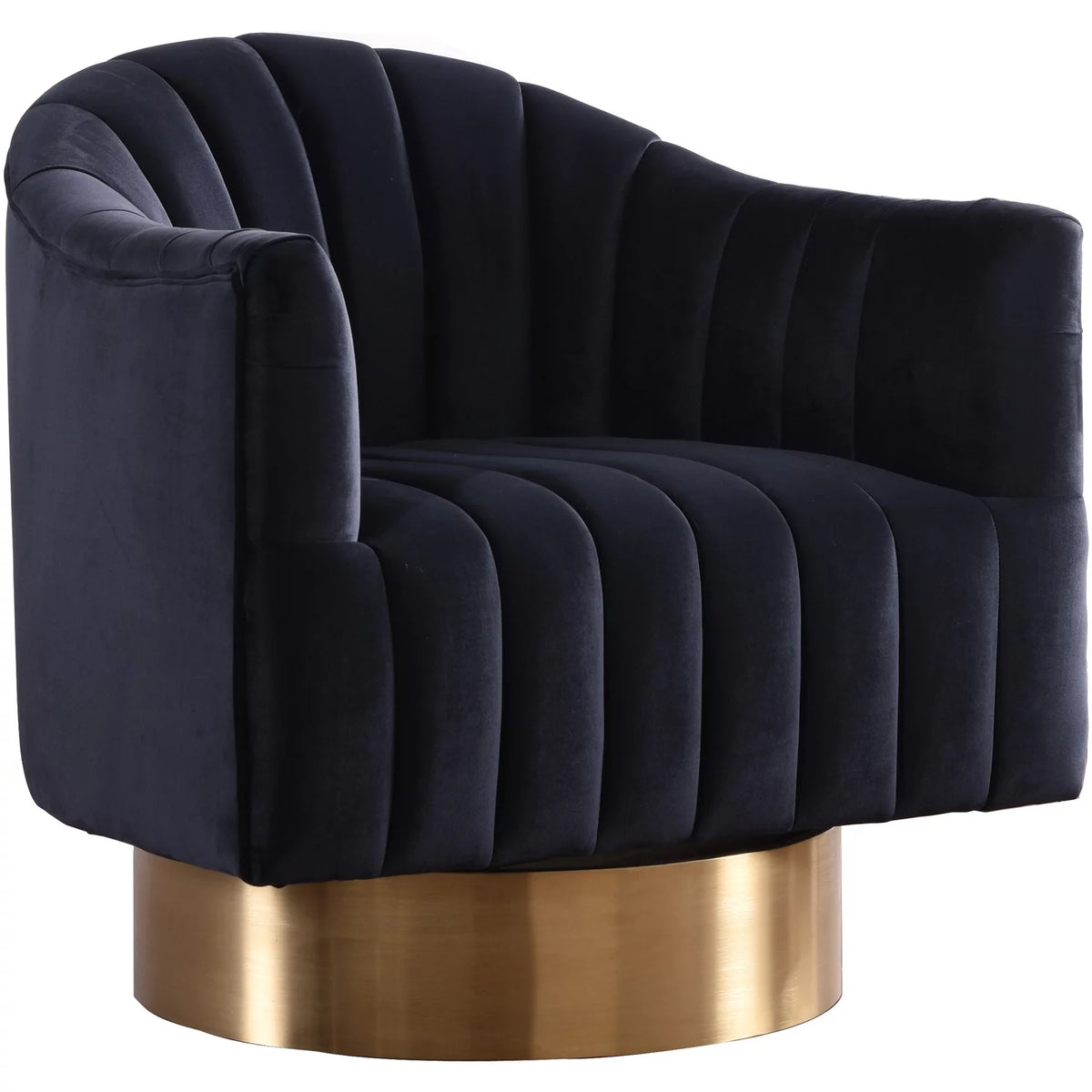 Black Velvet Accent Chair U110