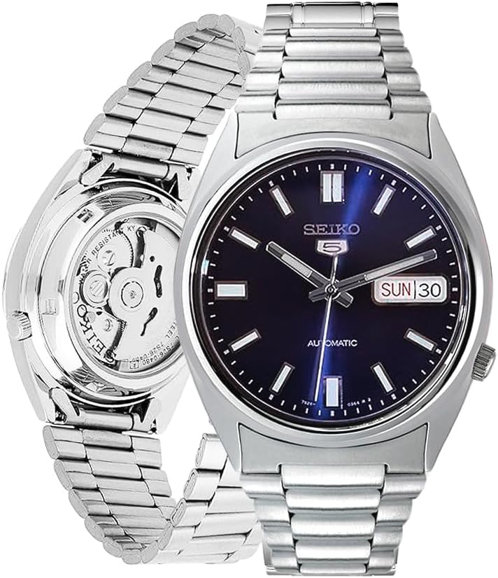 Automatic Watch with Blue Dial, Stainless Steel Case & Bracelet C755