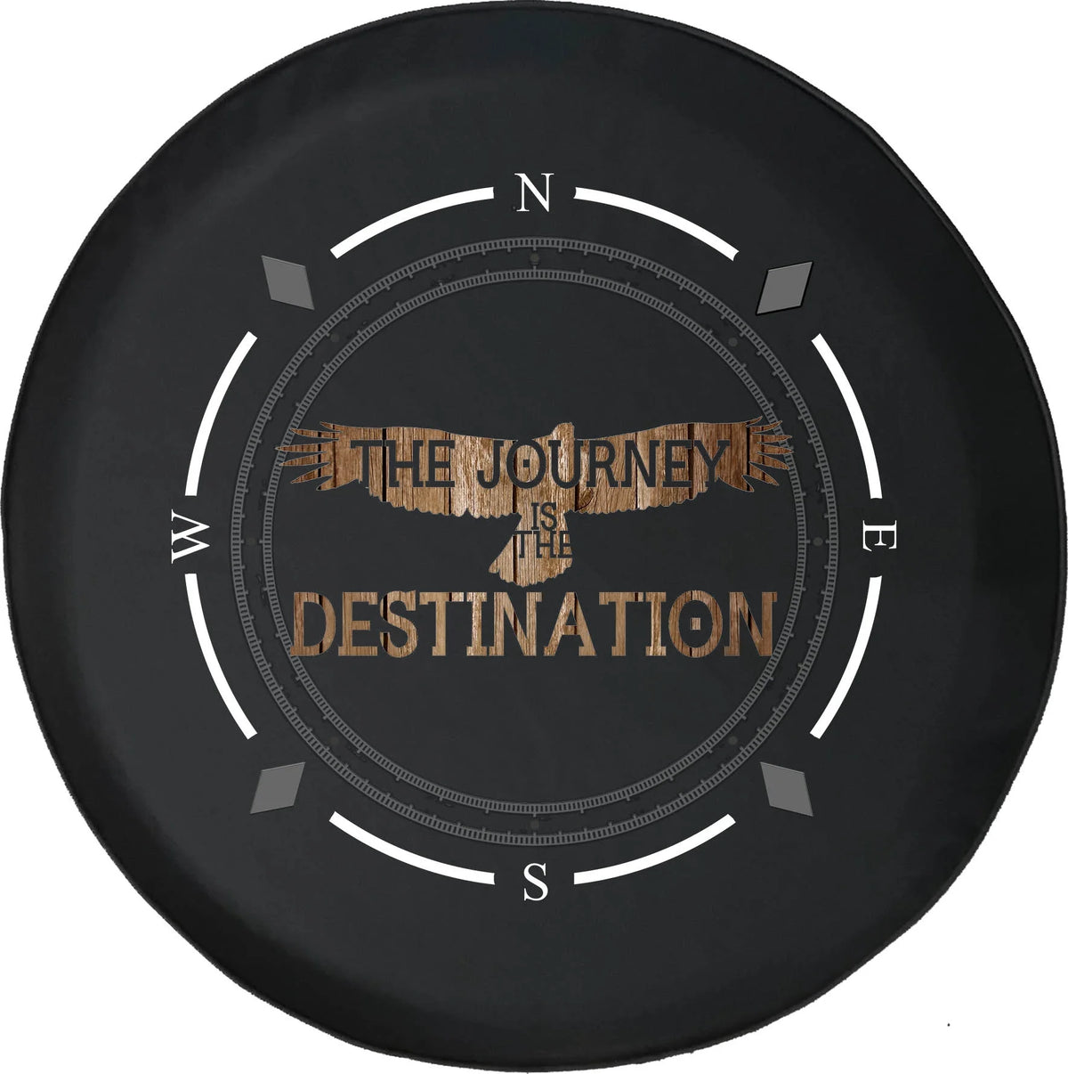 Spare Tire Cover Distressed Wood Eagle Wheel Covers V73173