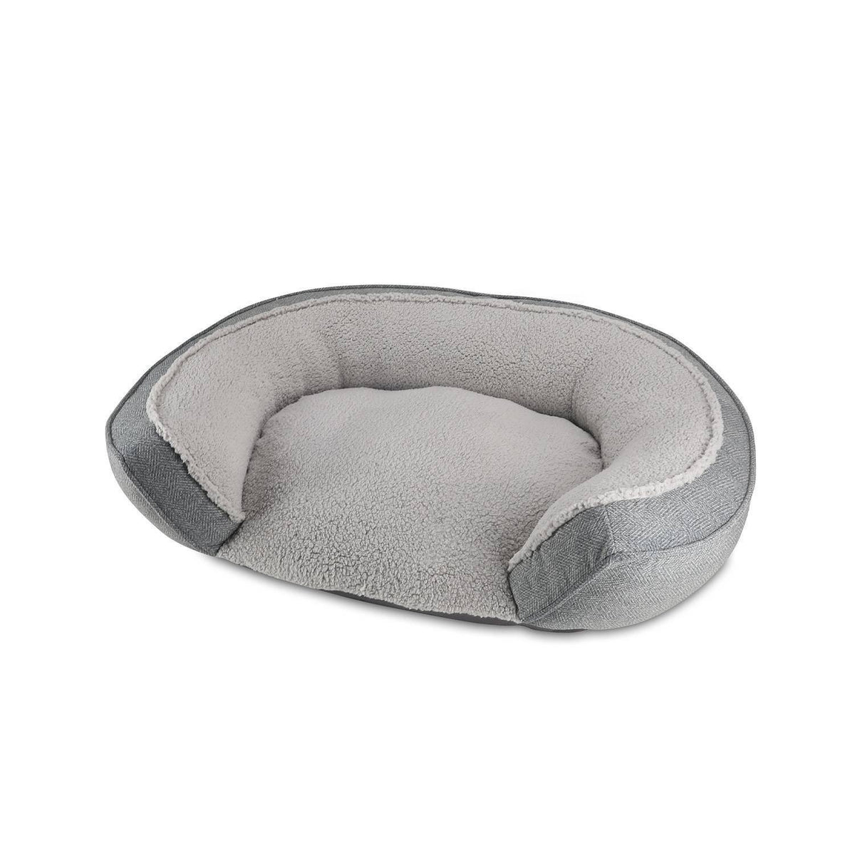 Gray Oval Dog Bed T157343