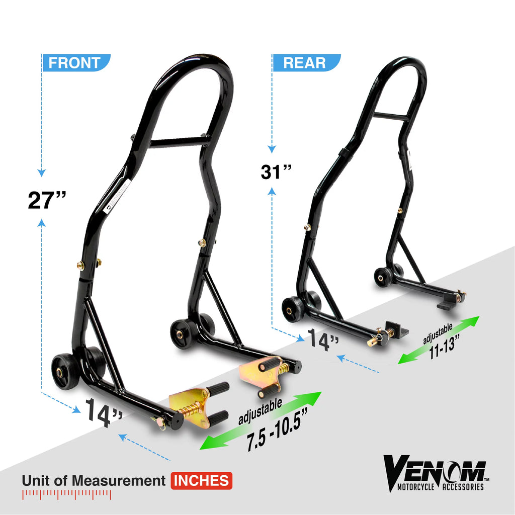 Motorcycle Front Rear Paddle Wheel Lift Stand P14980