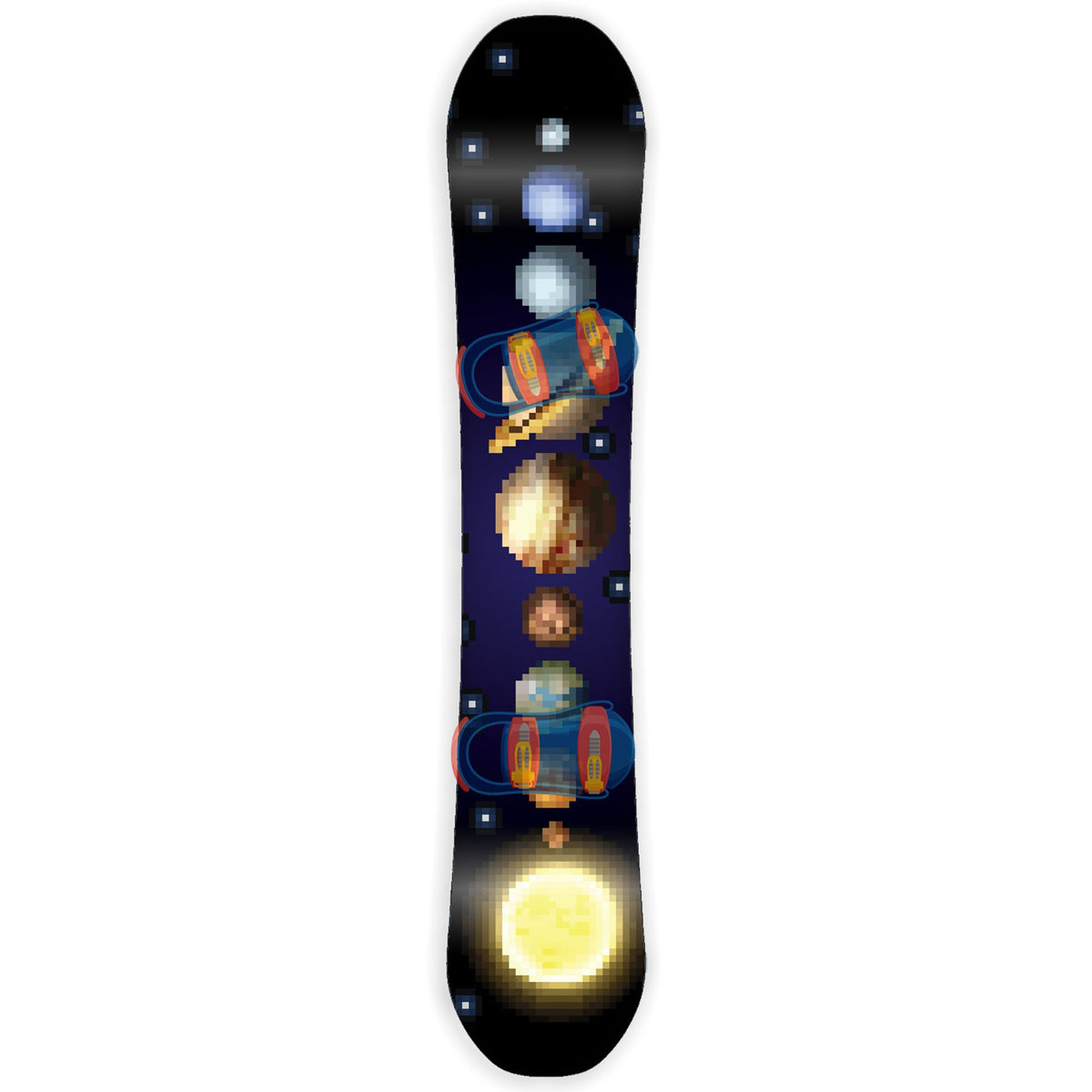 8 bit Solar System Planets Snowboard Wrap Sticker Skin Cover Z7630