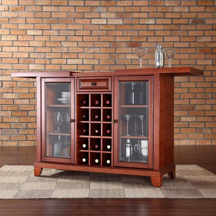 Vintage Mahogany Sliding Top Bar Cabinet G13134