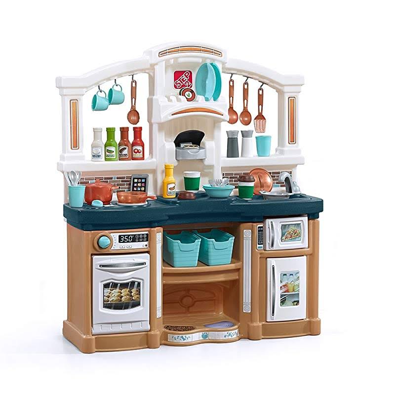 Tan/Blue Kids Play Kitchen X8124