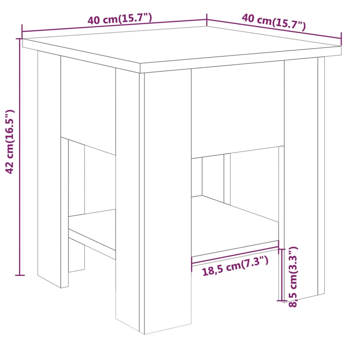 Smoked Oak Engineered Wood Coffee Table I765350