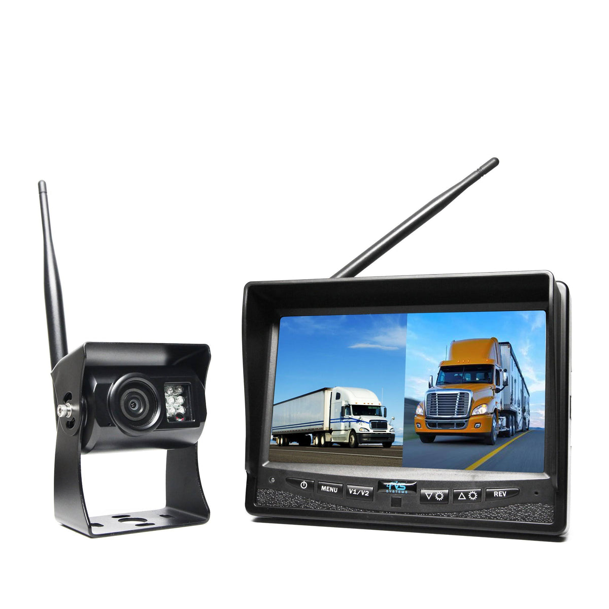 Wireless Backup Camera System Dual Screen Monitor D926837