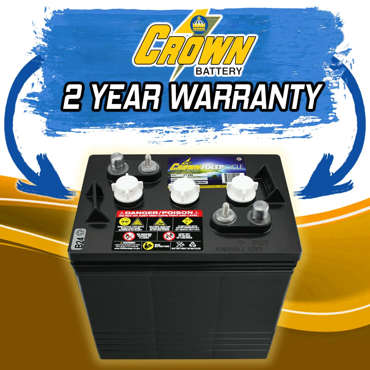 6V 240AH Deep Cycle Battery H9253