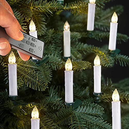 10 PCS Battery Operated Taper Candle Lights with Remote L253