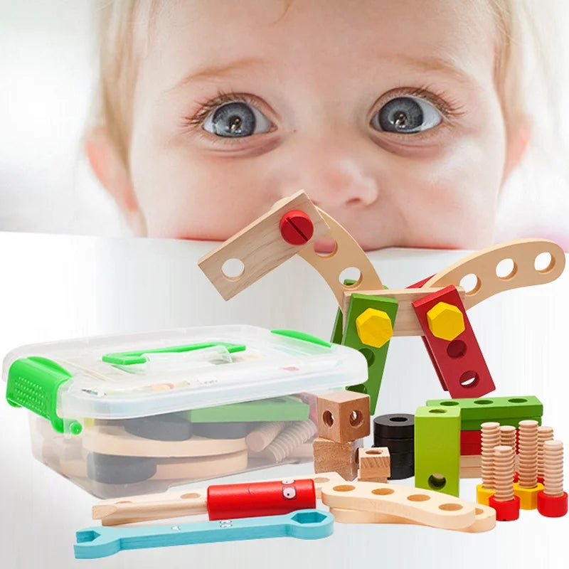 Wooden Construction Engineering Building Blocks Set D89818