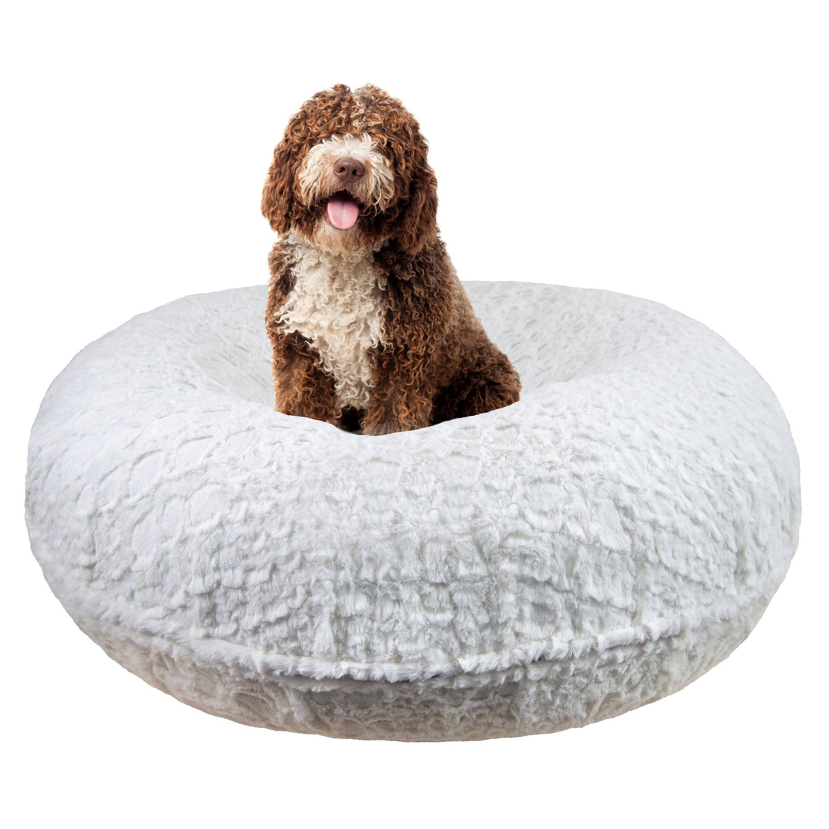 XL Faux Fur Bagel Pet Bed Y222337