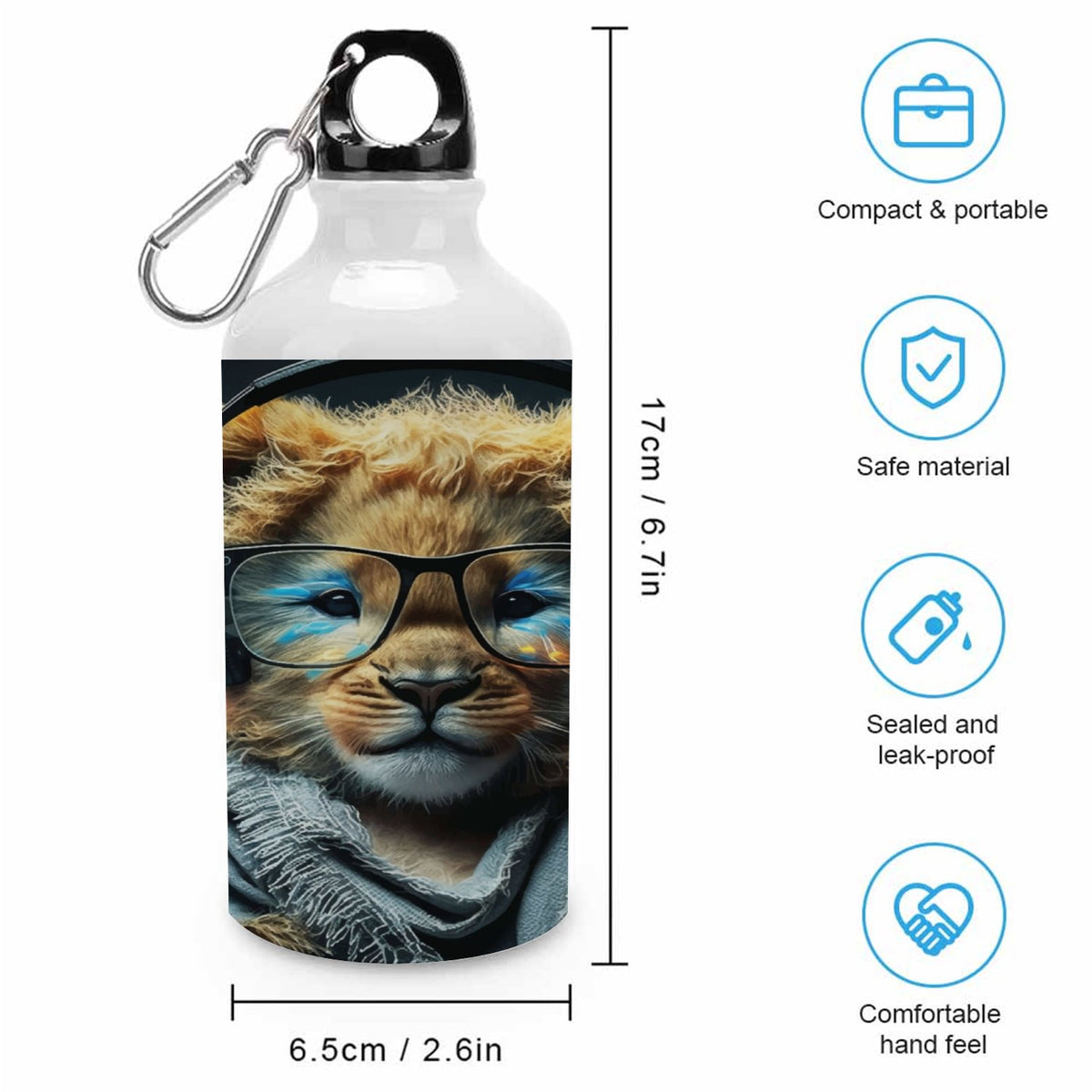 400ml Sport Aluminum Water Bottle with Twist Cap Y64519