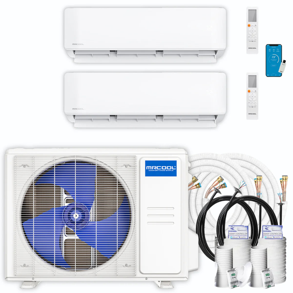 30,000 BTU 2 Zone Ductless Air Conditioner and Heat Pump V1107