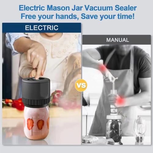 Black Electric Mason Jar Vacuum Sealer K2507