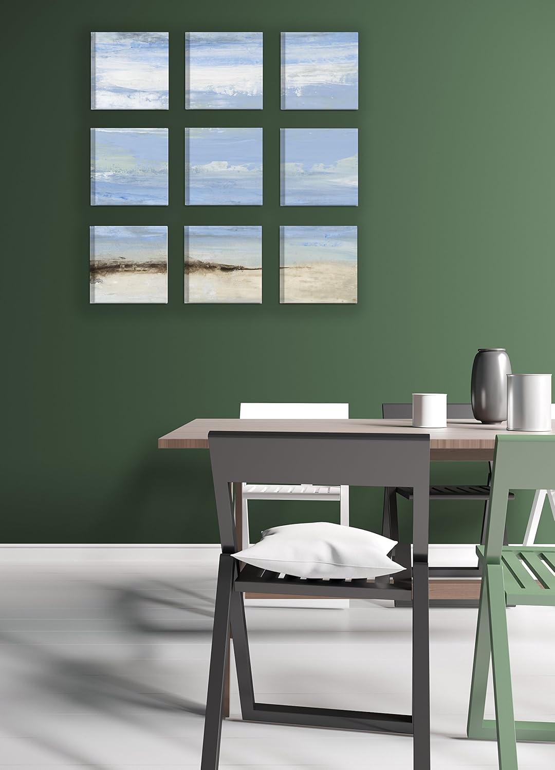 Abstract Beach Seascape 9 pc Wall Art Set Z770