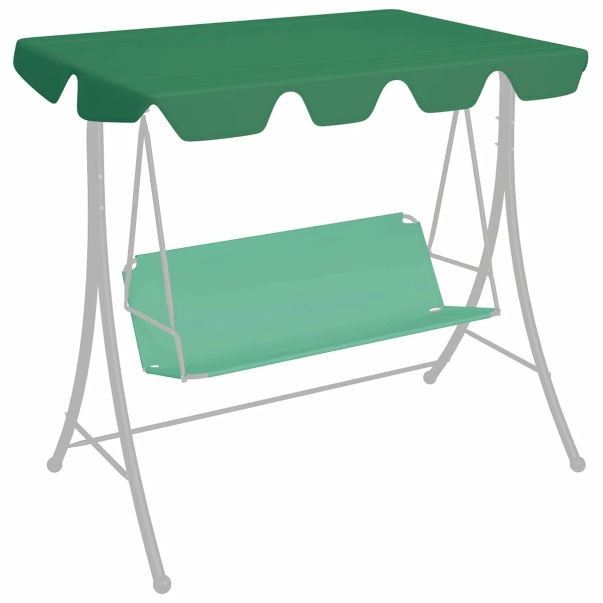 Green Replacement Canopy for Garden Swing 89"x73.2" 270 g/m² Y362