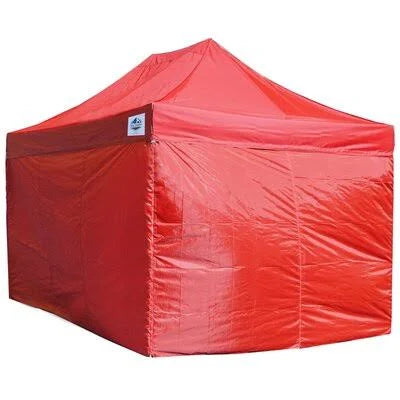 10 x 15 ft. Instant Side Walls Red Pack of 4 V45756