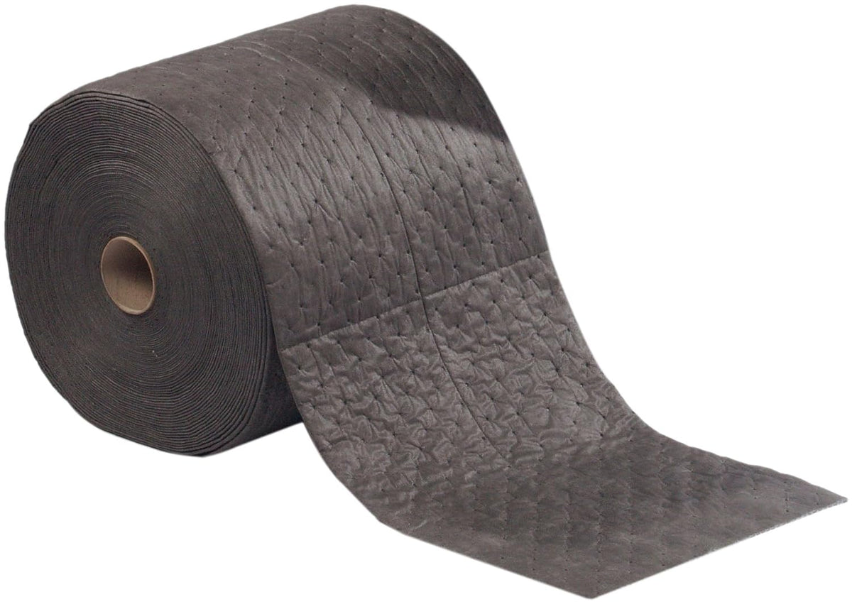 Polypropylene Meltblown Universal Absorbent Laminated Roll, 150' Length x 30" Width, Gray, Pack of 2 W840814