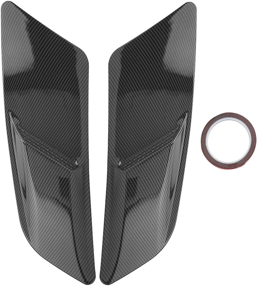 Glossy Black ABS Car Hood Air Outlet Decorative Bonnet Cover Trim T72469