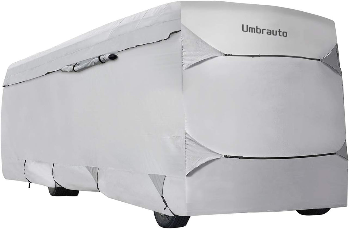 Grey 3 Layers Polypro RV Cover for 31-34Ft Motorhome H8239