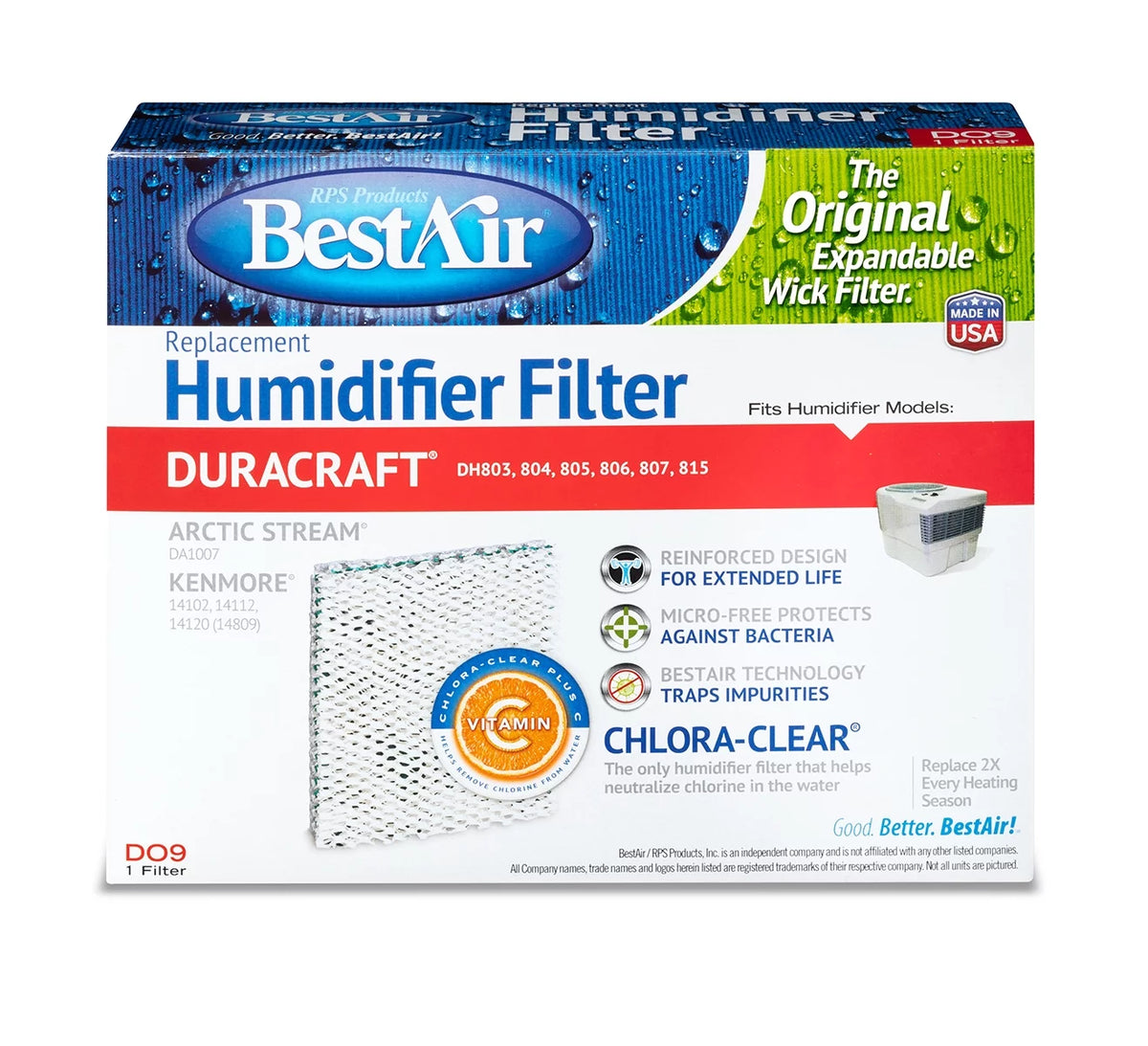Humidifier Replacement Wick Filter 8.6" x 7" x 2.4" J54165