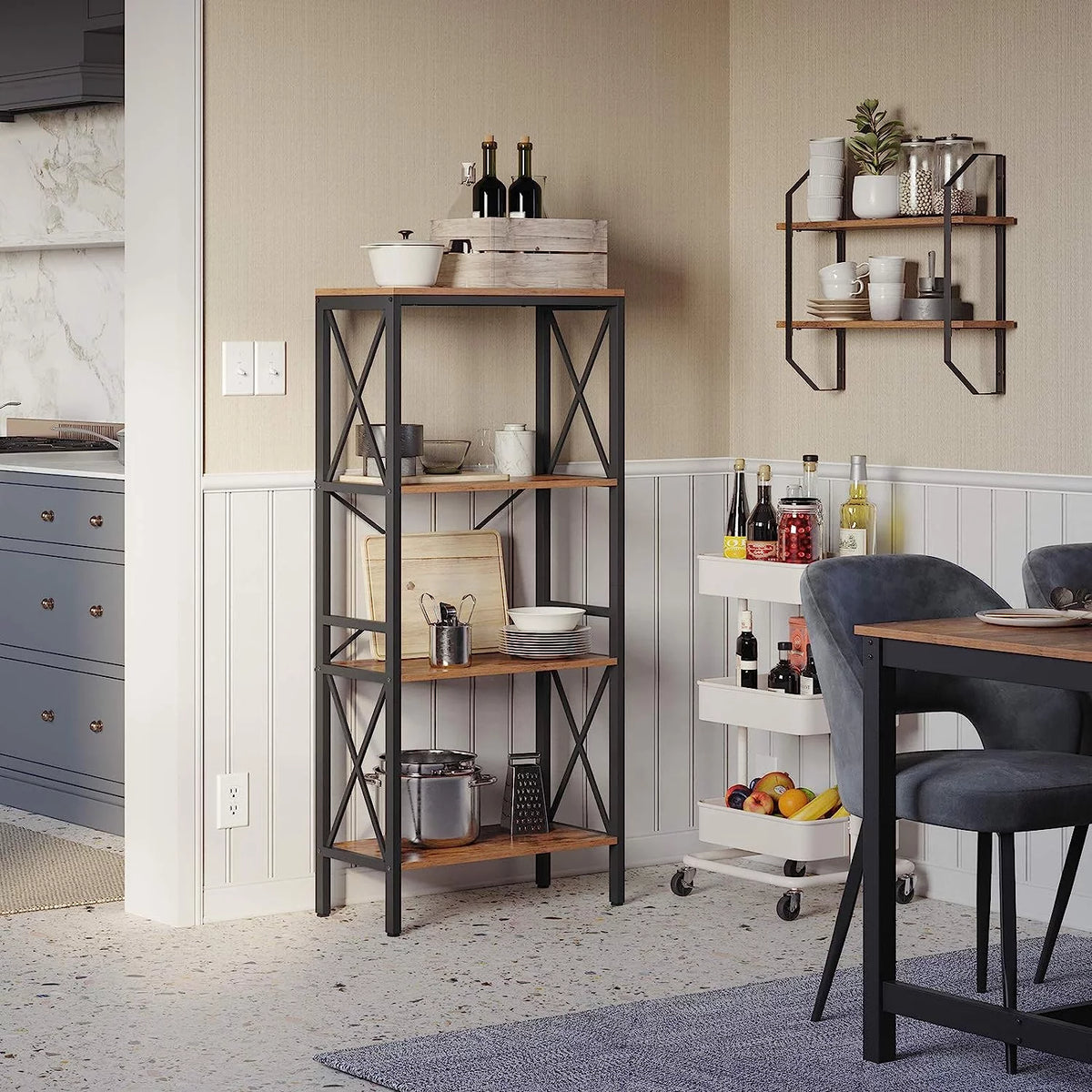 4 Tier Ladder Shelf Bookshelf T7610