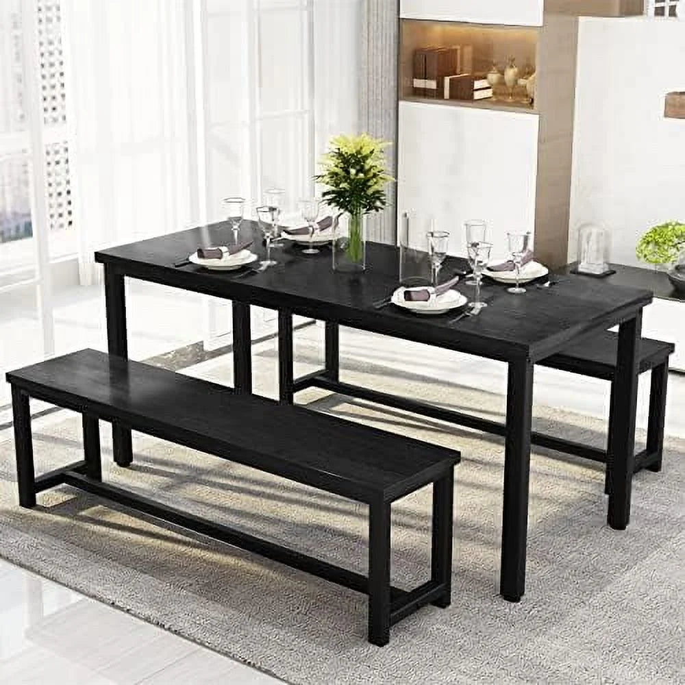 47" Dining Table Set with 2 Benches J904