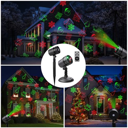 8 Patterns Red and Green LED Laser Projector Lights U23776
