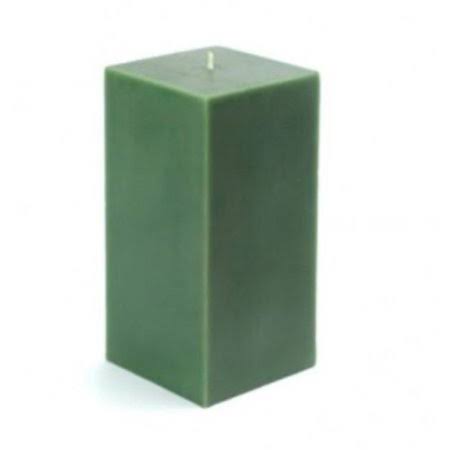 Square Pillar Candle Set of 12 Hunter Green J21994