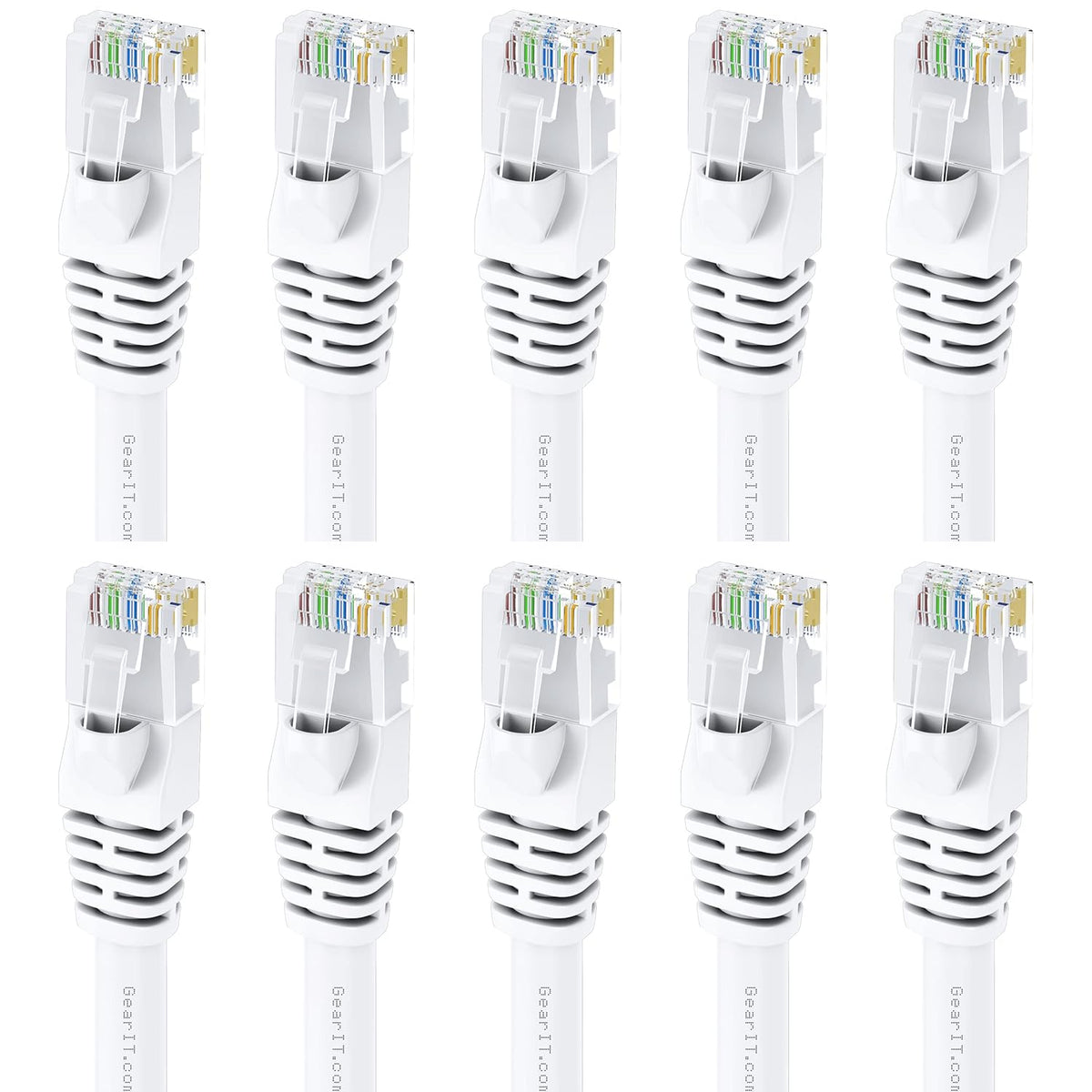 Cat 6 Ethernet Cable 6 ft (10-Pack) Black T370843