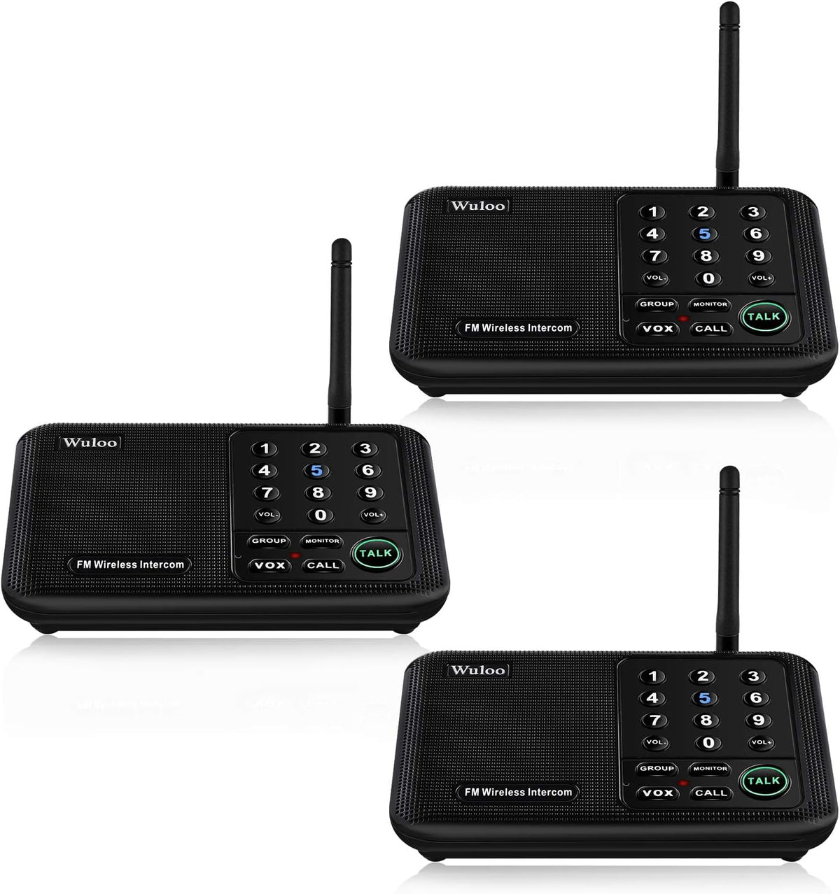 White 3 Pack Wireless Intercom System Z38074