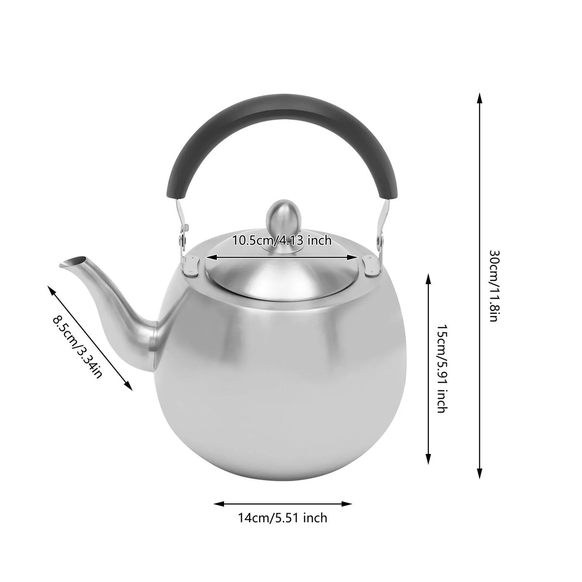 4L Stainless Steel Kettle Teapot T833423