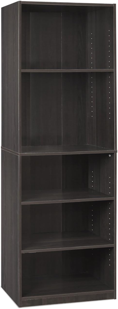 5-Shelf Bookcase Black H42314