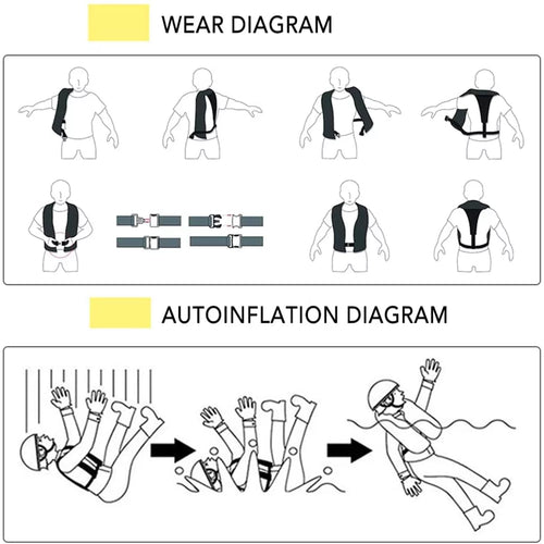 2 Pack Automatic Inflatable Life Jacket with Whistle K17528