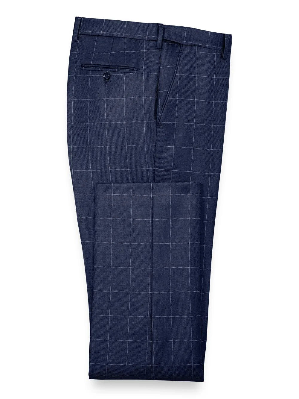 Tailored Fit Solid Navy Wool Suit X25964