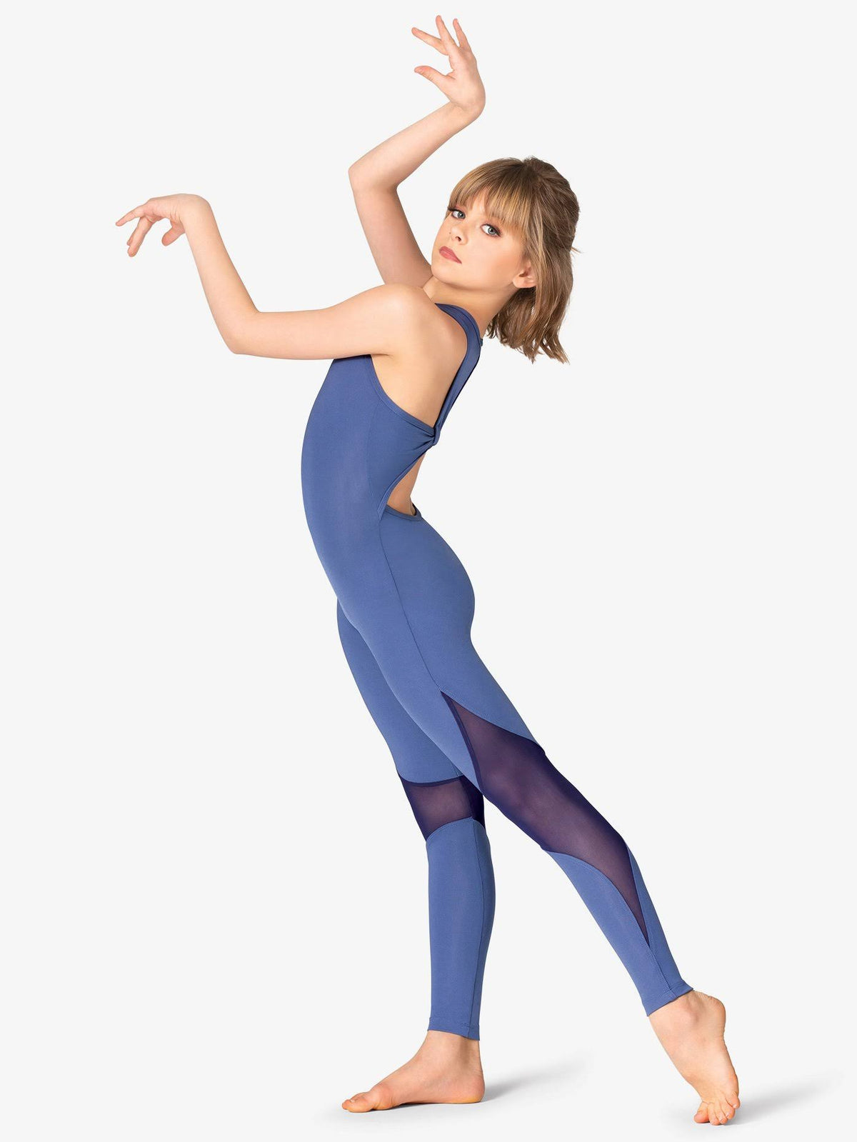 Black Mesh Tank Unitard I6969