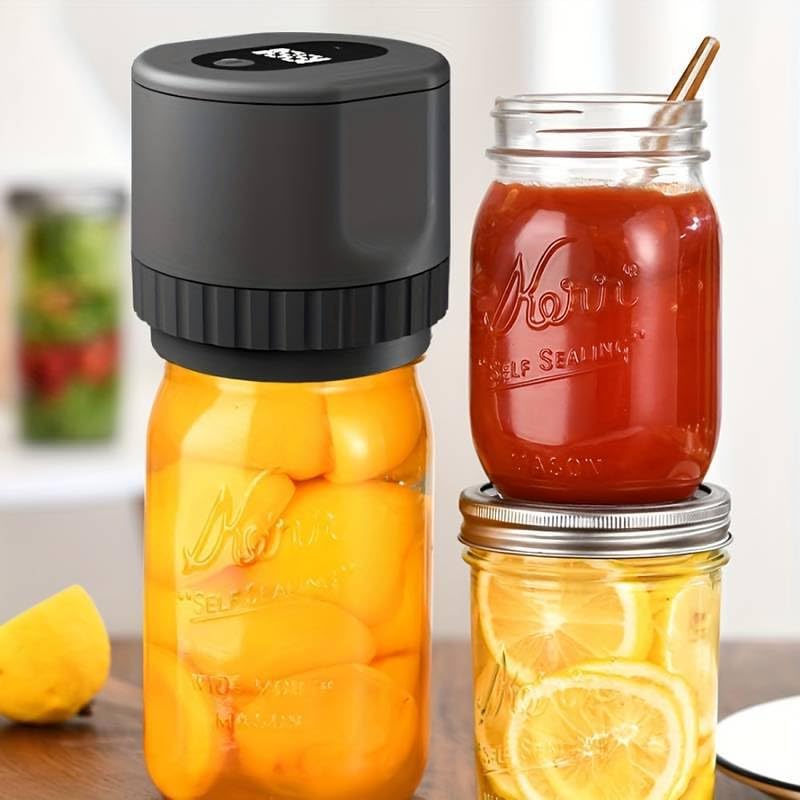 Black Electric Mason Jar Vacuum Sealer K2507