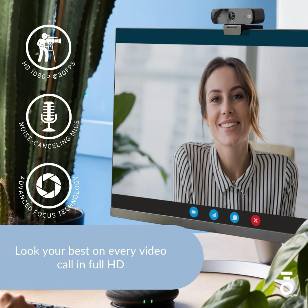 1080P HD Webcam with 2 Microphones P2847