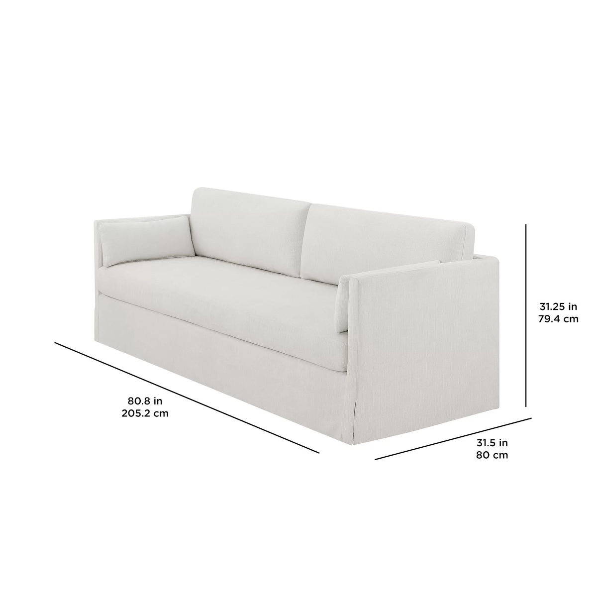 Cream Slipcover Sofa B830