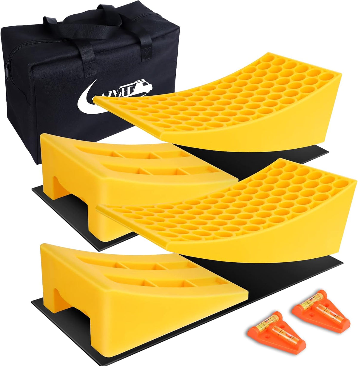 2 Pack Camper Leveler with Chocks and Rubber Grip Mats B93528