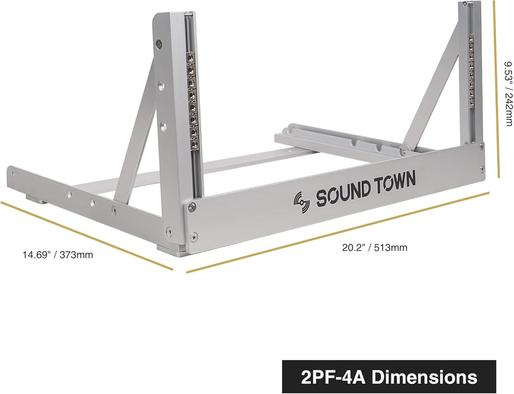 Aluminum 2-Post Desktop Open-Frame Rack F88244