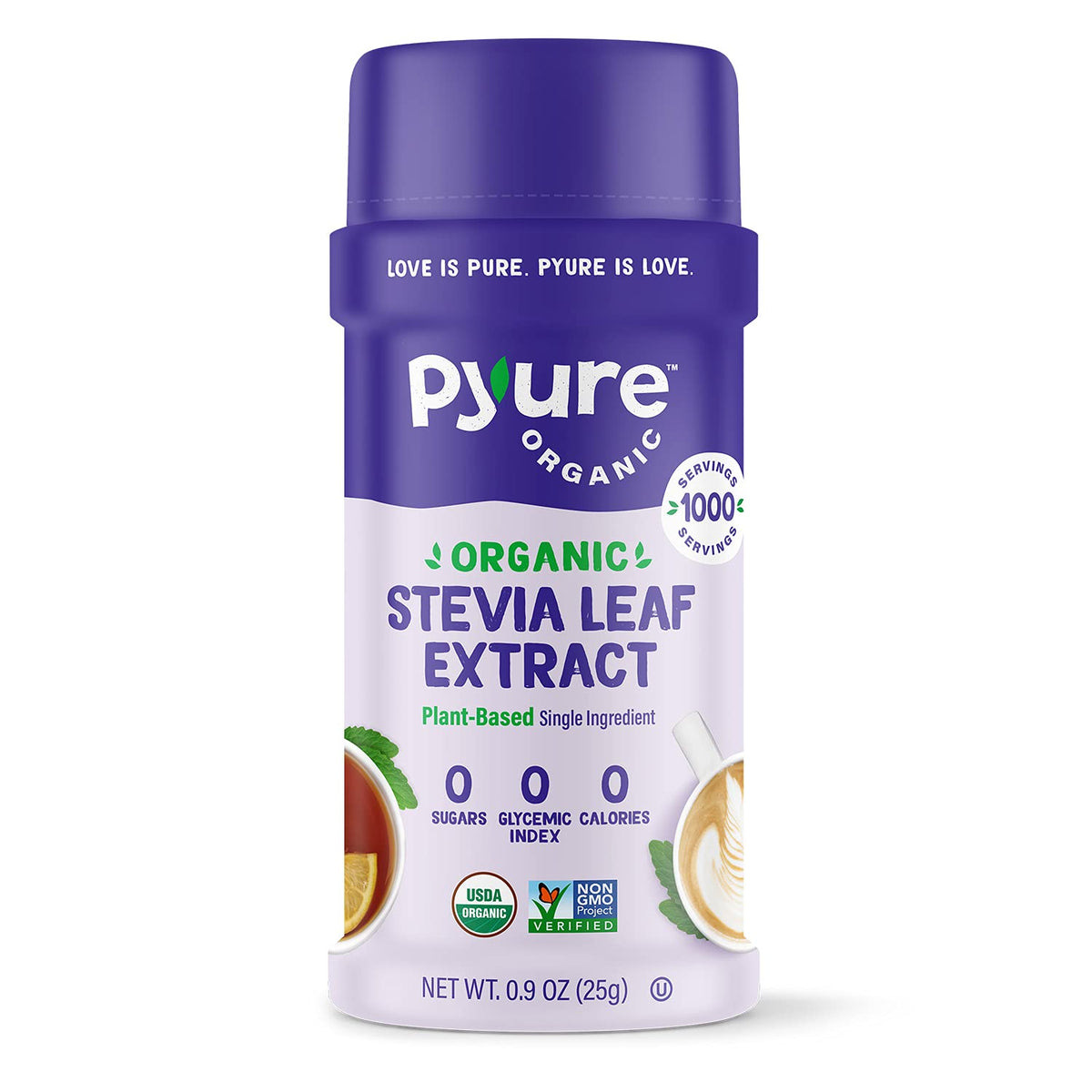 Organic Stevia Sweetener Extract Powder, 2 Piece Set B797455