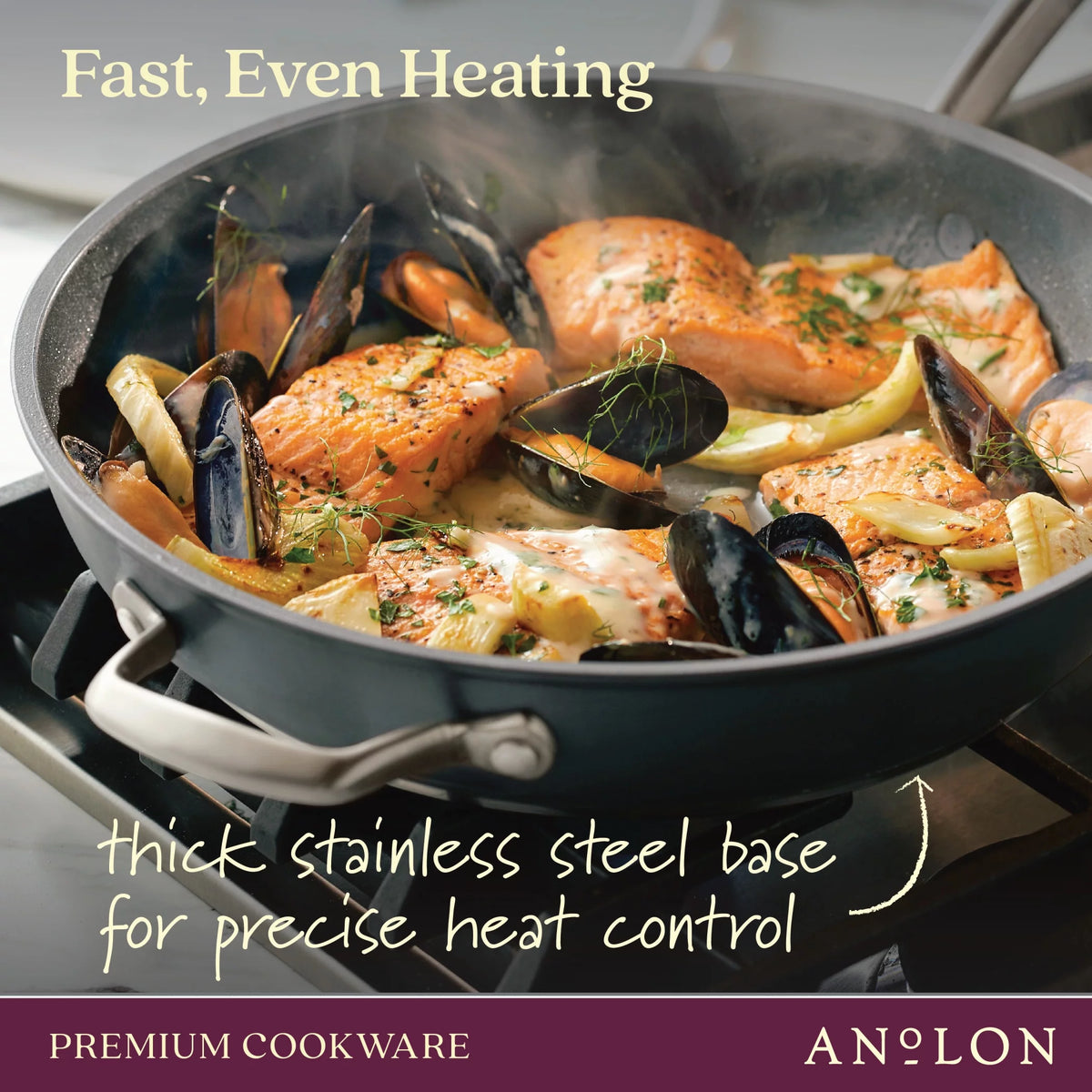 12" Hard-Anodized Nonstick Deep Frying Pan with Lid A9302