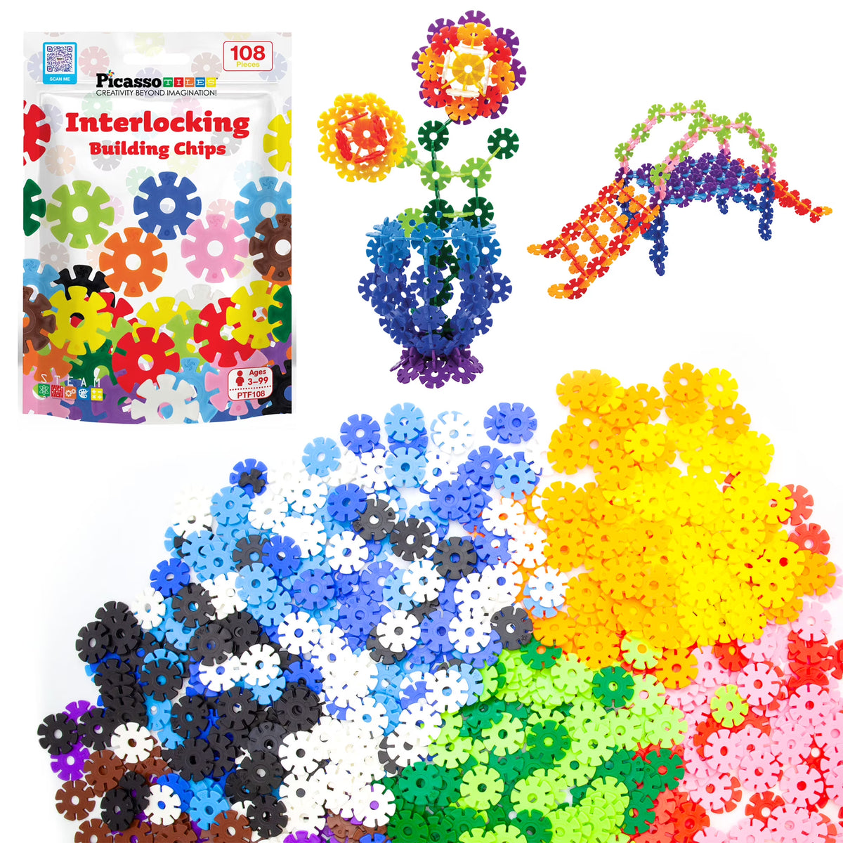 108 Pcs Interlocking Building Blocks Q21150