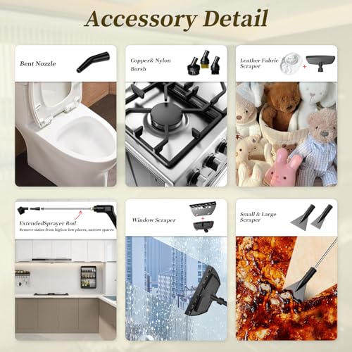 2500W Steam Cleaner with 16PCS Accessories X802137