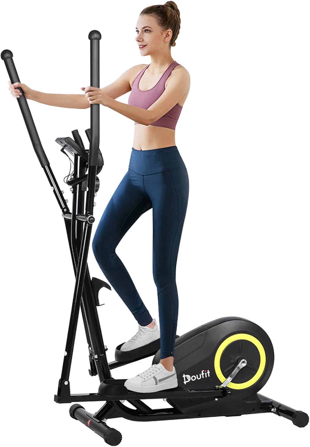 Adjustable Magnetic Elliptical Machine with LCD Monitor G96905